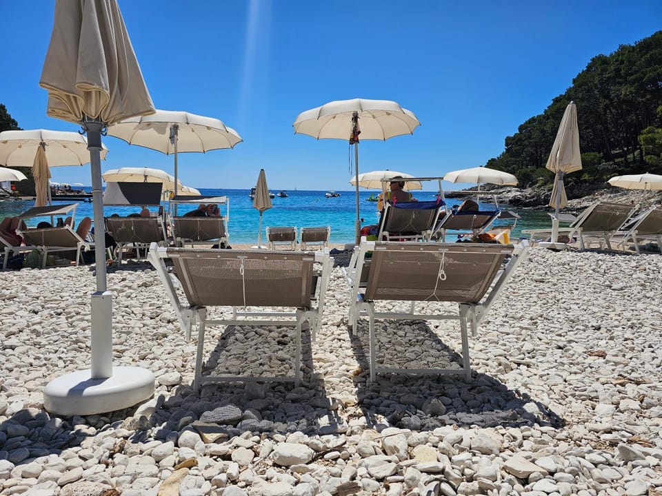 Day, Beach, Sea view, sunbed