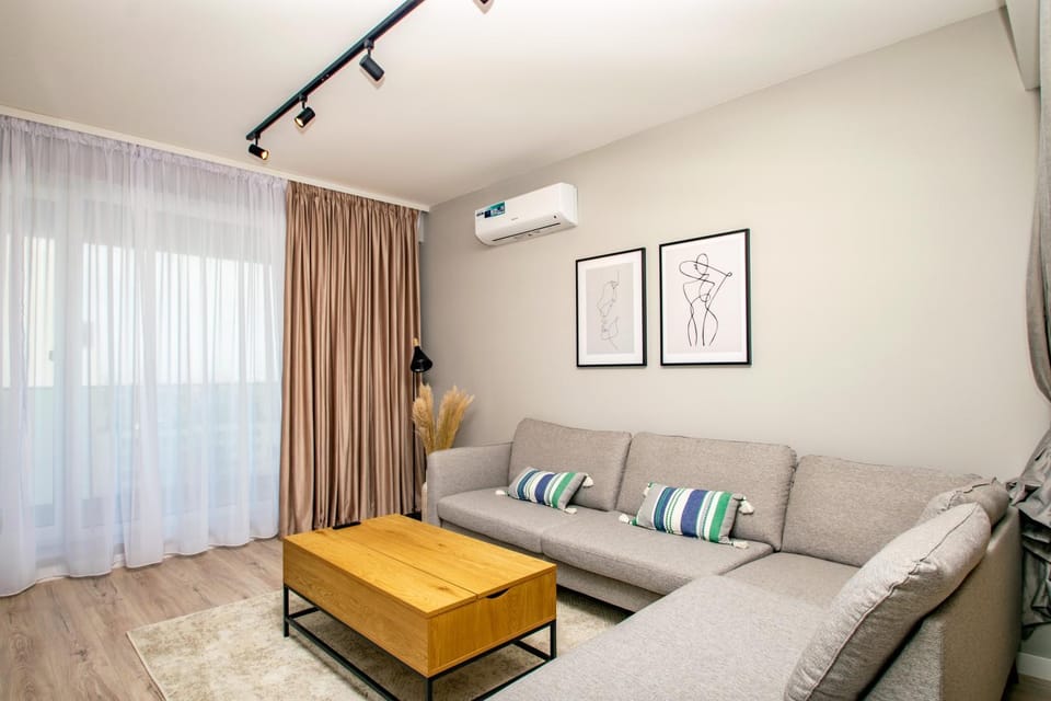 Living room, Seating area, air conditioner