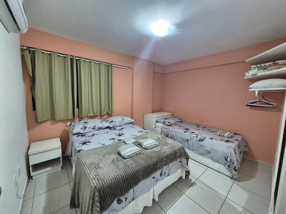 Bed, Bedroom, towels, air conditioner