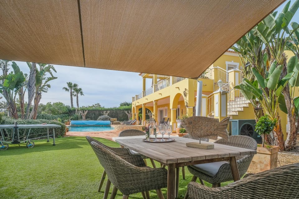 Property building, Patio, Day, Garden, Dining area, Pool view, Swimming pool