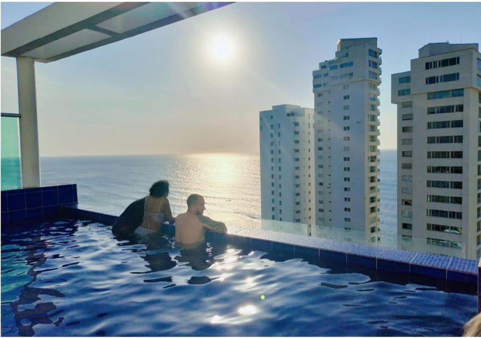 Natural landscape, Pool view, Sea view, Swimming pool, group of guests