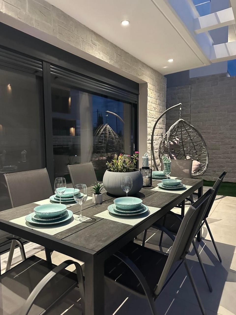 Patio, Seating area, Dining area
