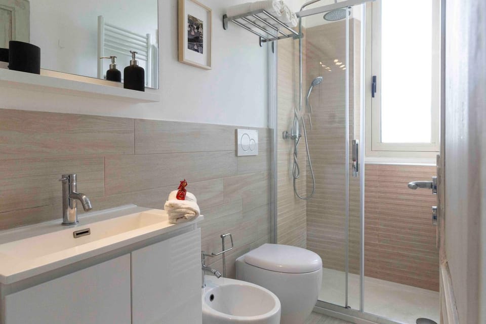 Shower, Toilet, Winter, Bathroom, Inner courtyard view, bidet, heating, heating, internet, internet, towels
