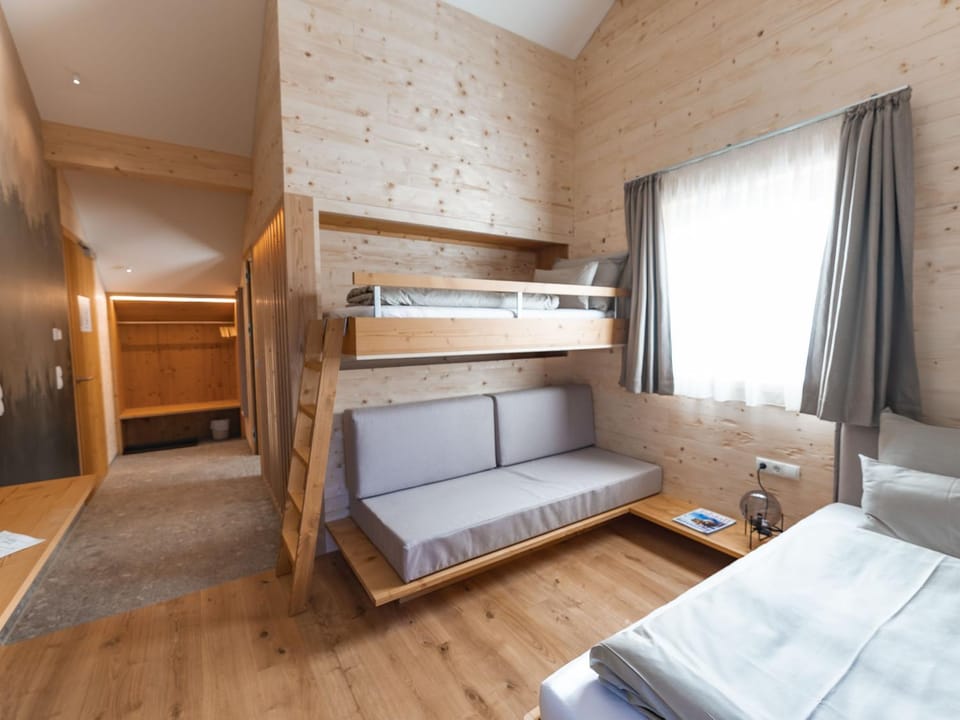 Bed, Photo of the whole room, Bedroom, bunk bed, wardrobe
