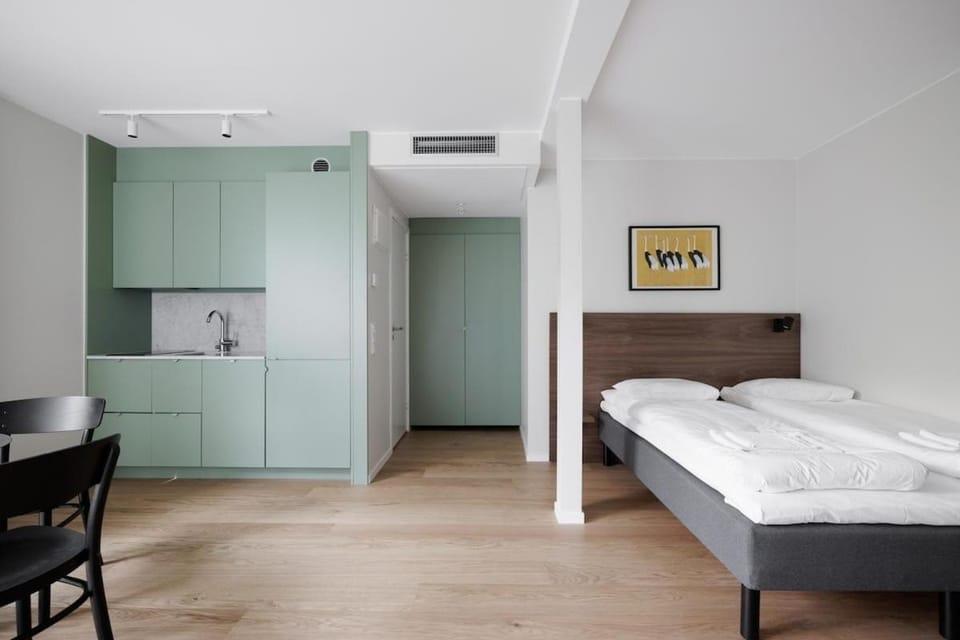 Modern Studios within Ancient Ruins Apartment in Stockholm
