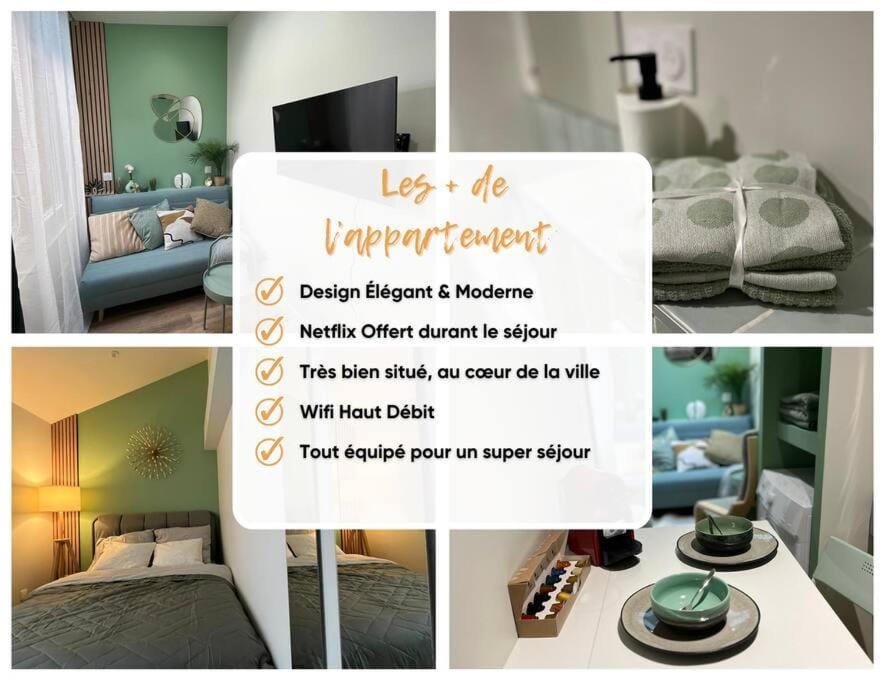 Une mise au vert en centre ville Apartment in Bourgogne-Franche-Comté