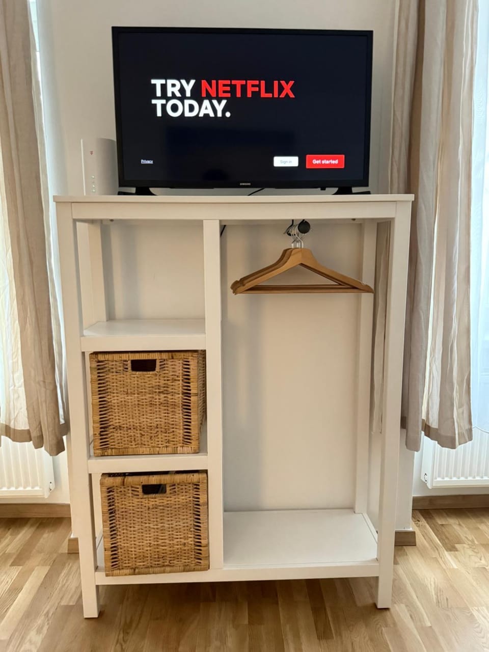 Text overlay, wardrobe