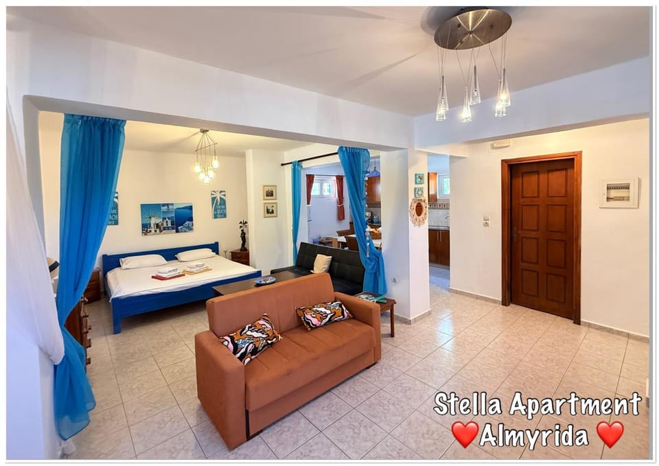 Stella Apartment in Almyrida slechts 350m vanaf het strand, auto huren niet nodig Apartment in Crete Region
