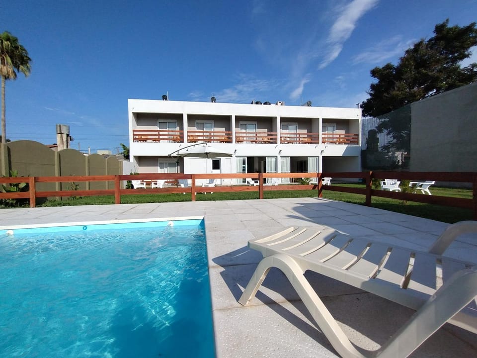 Property building, Patio, Swimming pool