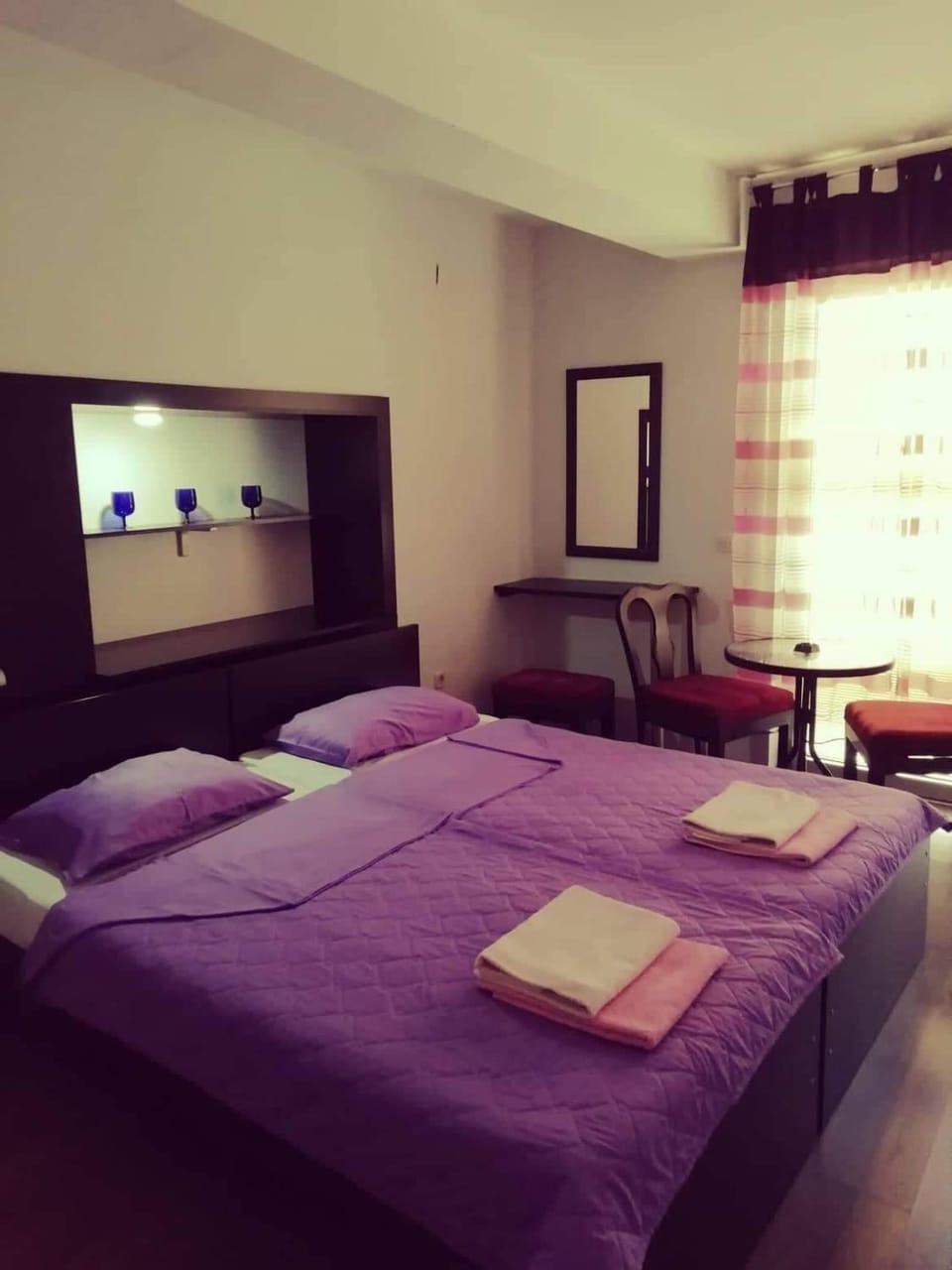 Bed, Photo of the whole room, Bedroom, towels, wardrobe