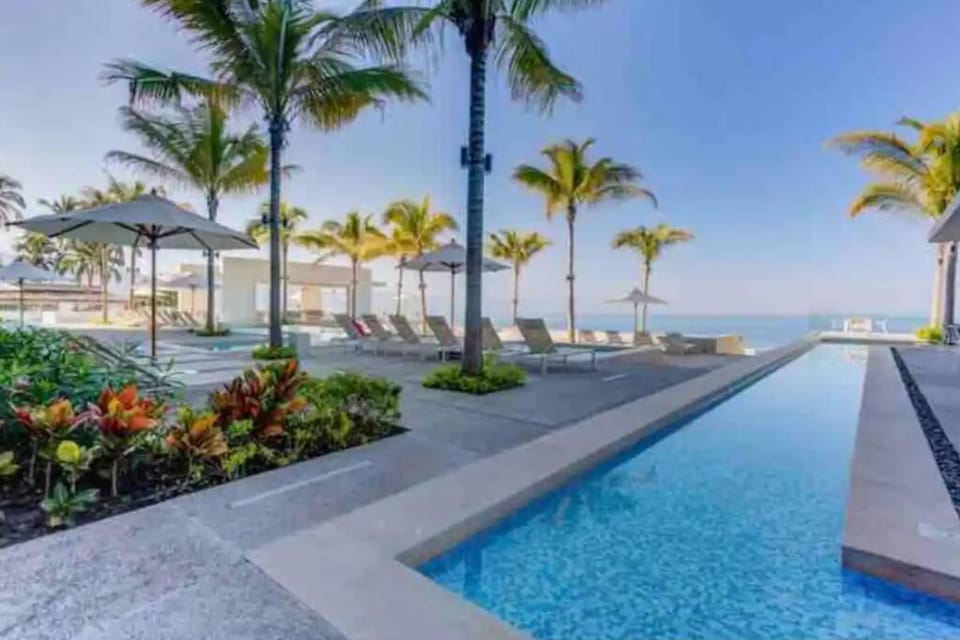 Day, Natural landscape, Beach, Garden view, Pool view, Sea view, Swimming pool, sunbed