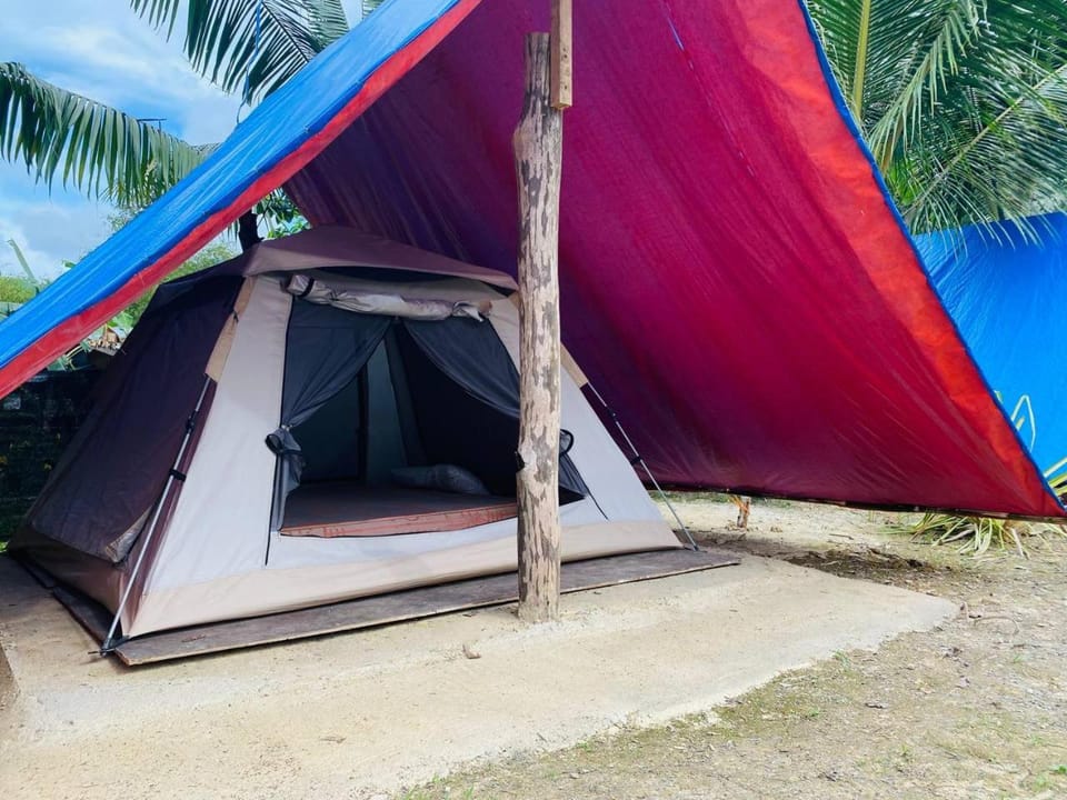 TENT inside Villa Milanel Port Barton Luxury tent in San Vicente