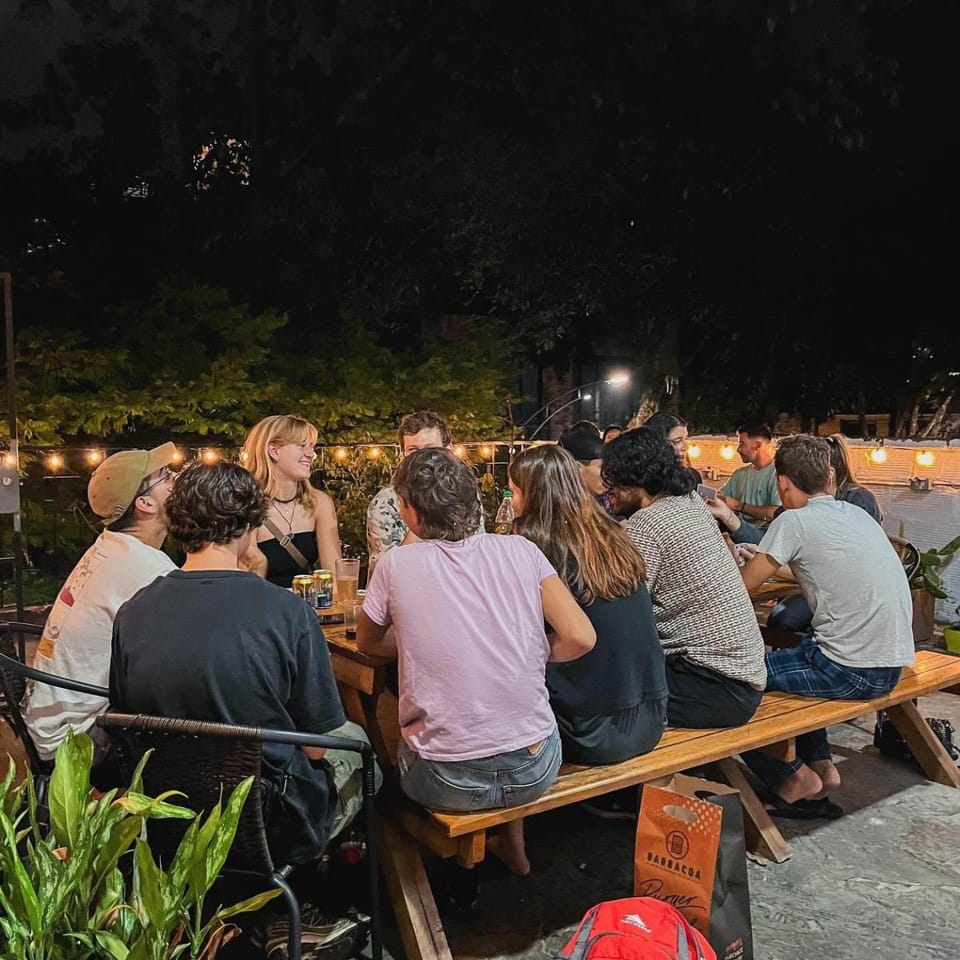 Night, Balcony/Terrace, Food and drinks, group of guests