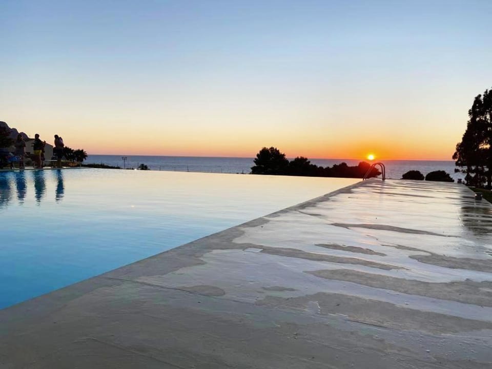 Pool view, Sea view, Swimming pool, Sunset