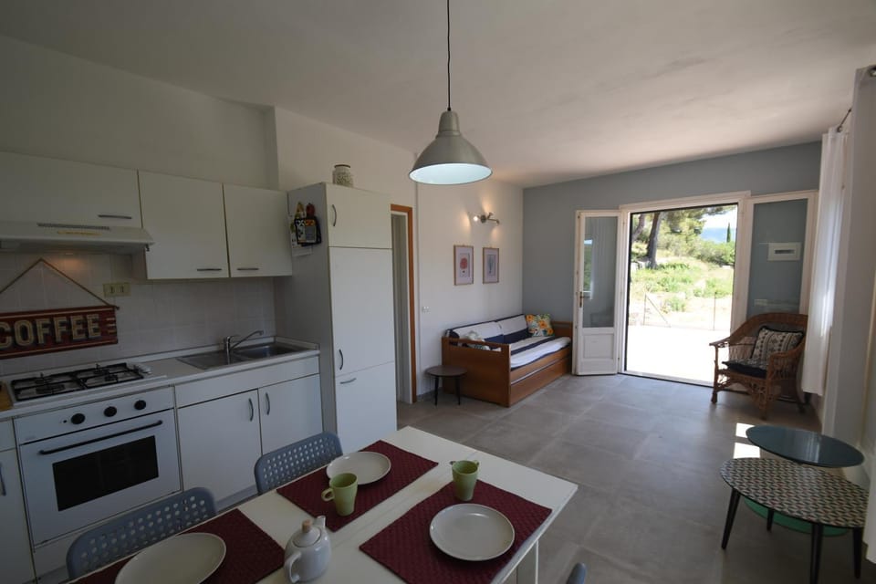 Kitchen or kitchenette, Living room, Seating area, Dining area, pet friendly, stove, air conditioner