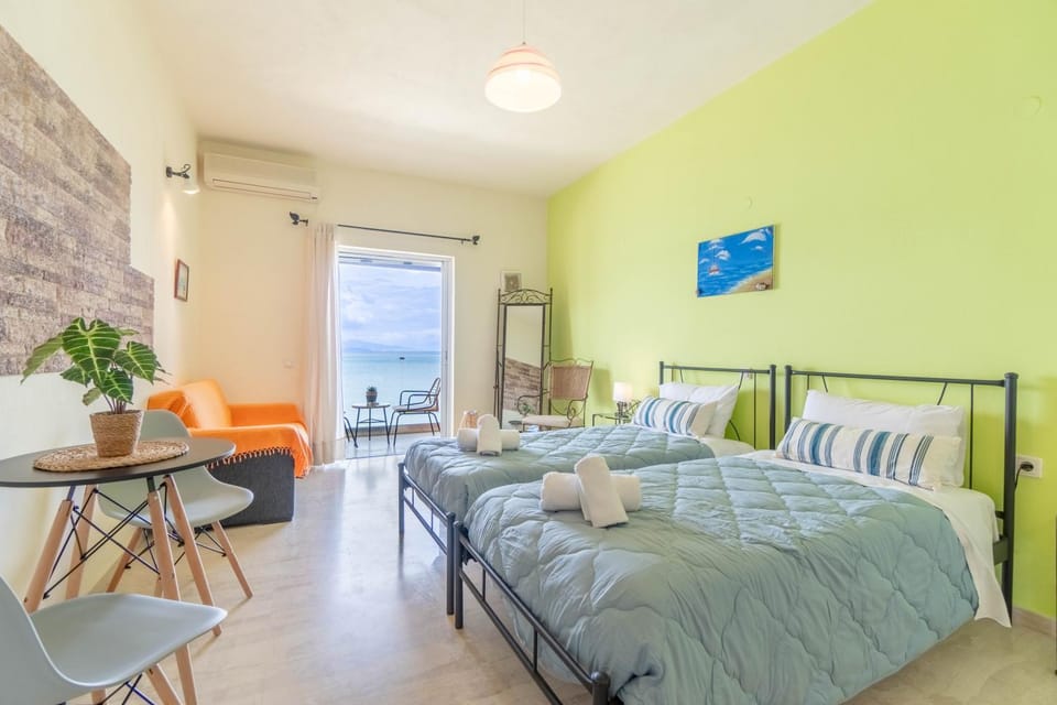 Property building, Living room, Bedroom