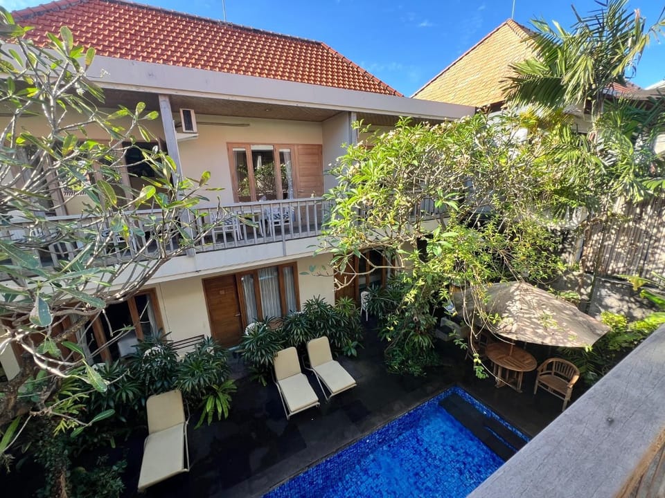Property building, Patio, Garden, View (from property/room), Balcony/Terrace, Garden view, Pool view, Swimming pool