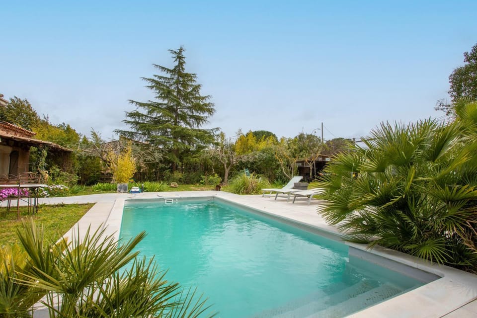 Property building, Living room, Swimming pool