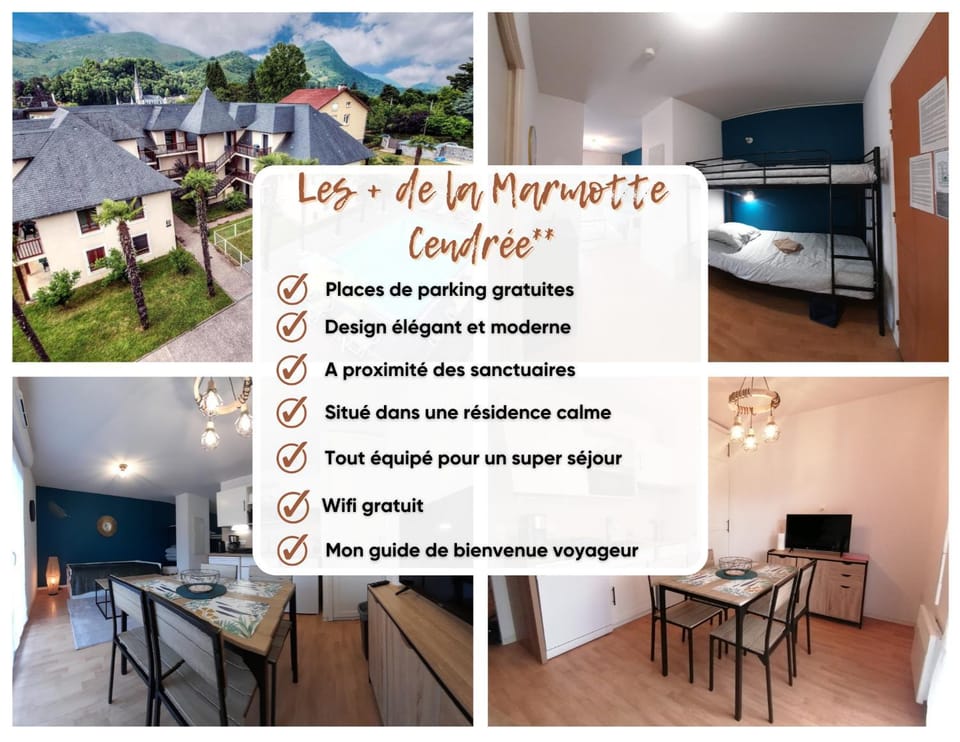 Appartement de la Marmotte Cendrée, dans résidence de tourisme 3 étoiles Apartment in Lourdes