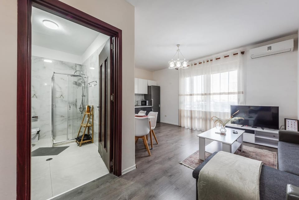 Bathroom, Living room, Seating area