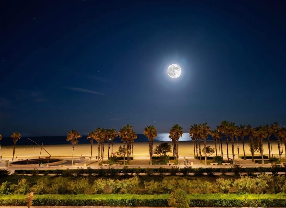Night, Sea view