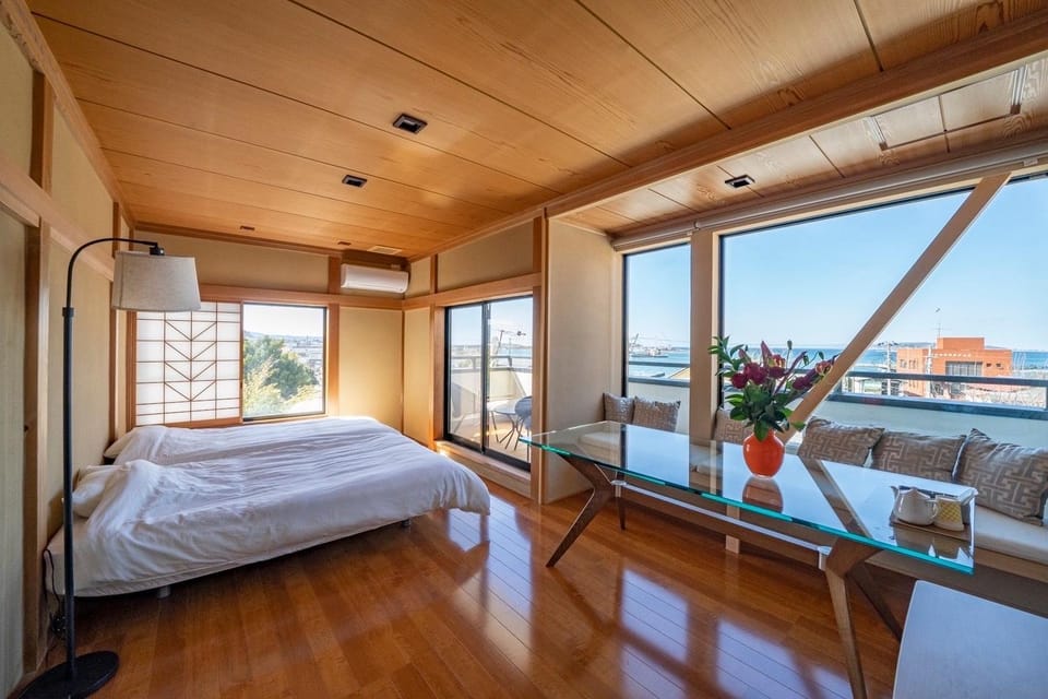 Bed, View (from property/room), Photo of the whole room, Bedroom, Sea view