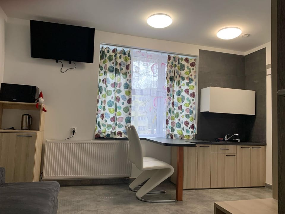 TV and multimedia, Kitchen or kitchenette, Living room, Seating area, Dining area