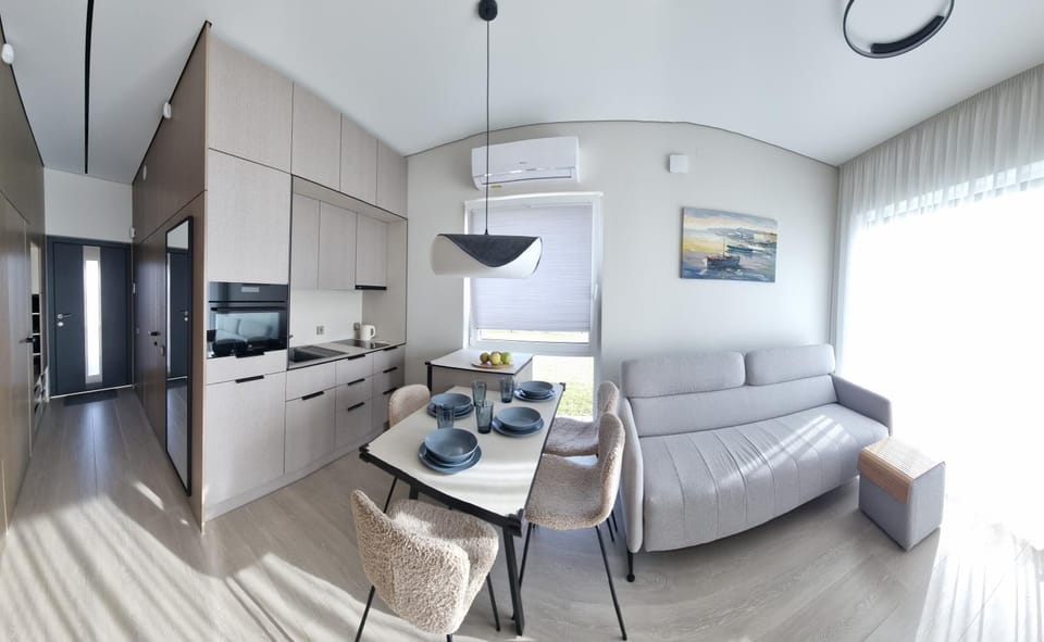 Coffee/tea facilities, Kitchen or kitchenette, Living room, Dining area, minibar, pet friendly, stove