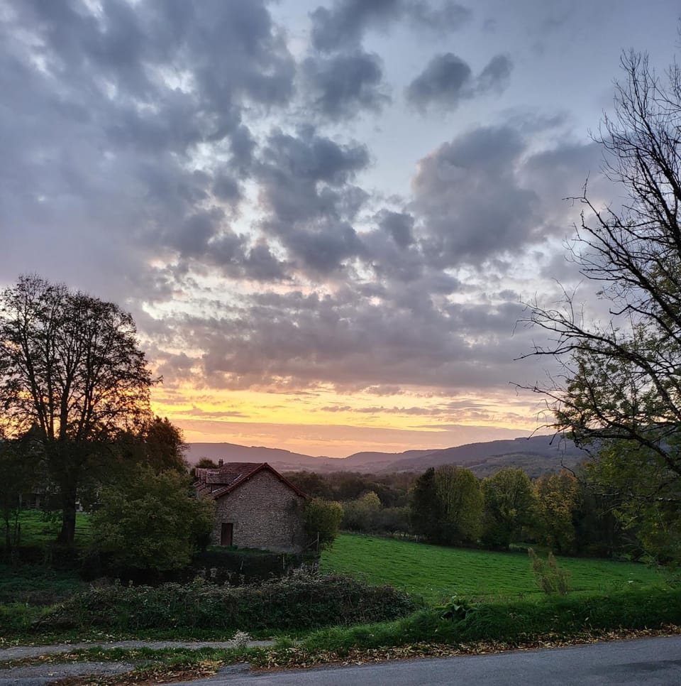 Natural landscape, Mountain view, Sunrise