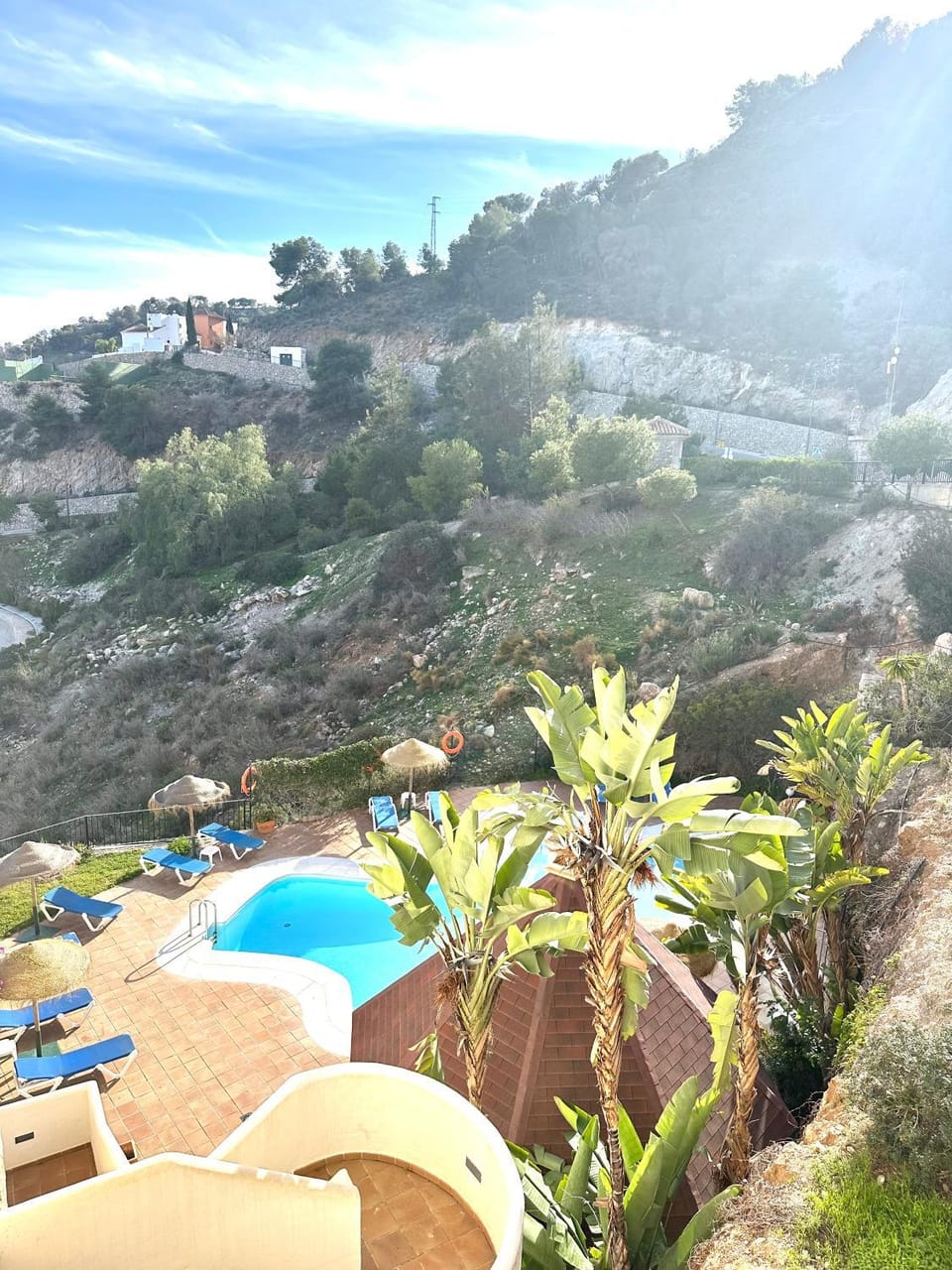 Natural landscape, Mountain view, Pool view, Swimming pool