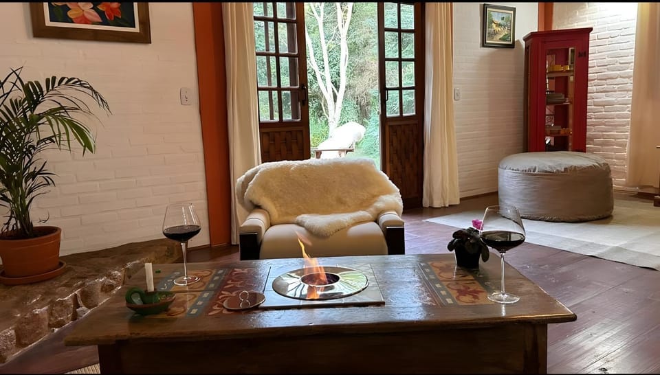 Living room, fireplace