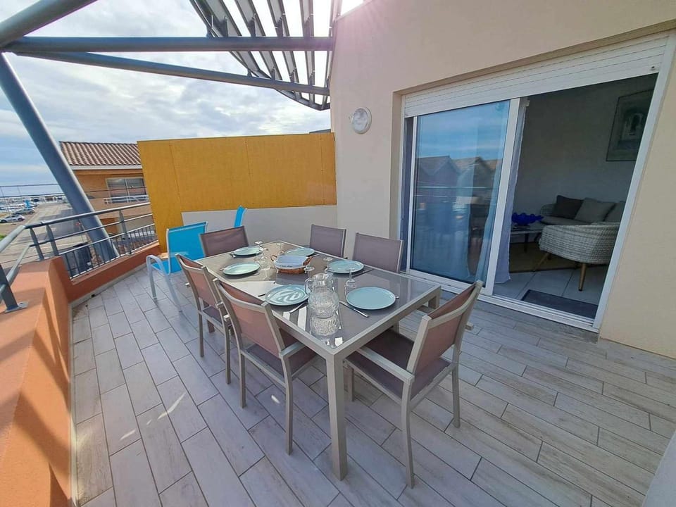 Appartement 3 pièces climatisé avec terrasse à Marseillan, parking privé, proche des commodités - FR-1-326-806 Apartment in Marseillan
