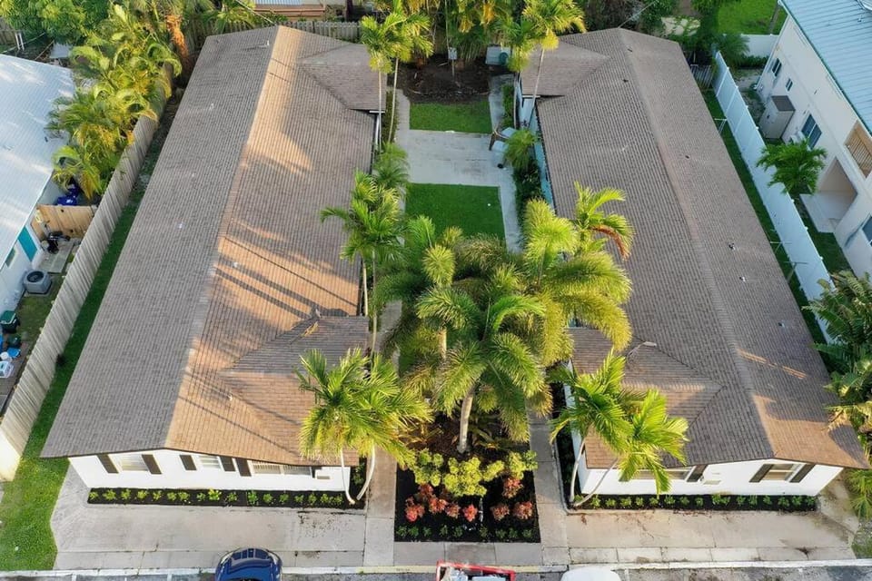 Property building, Bird's eye view, Garden view