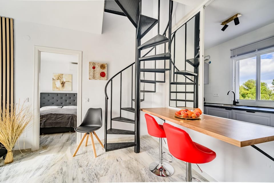 Kitchen or kitchenette, Living room, Dining area