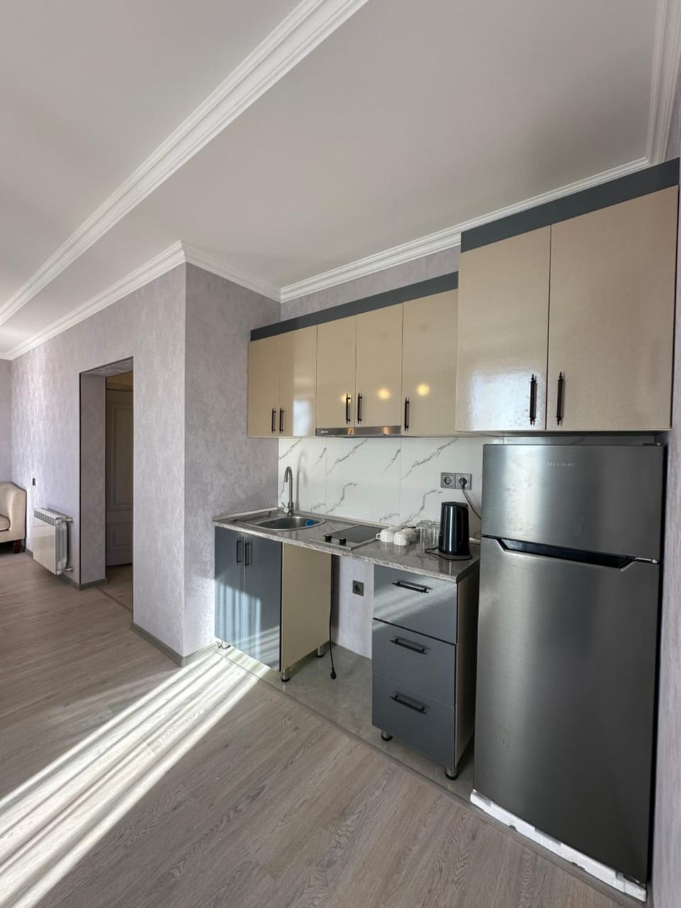 Kitchen or kitchenette, oven, stove