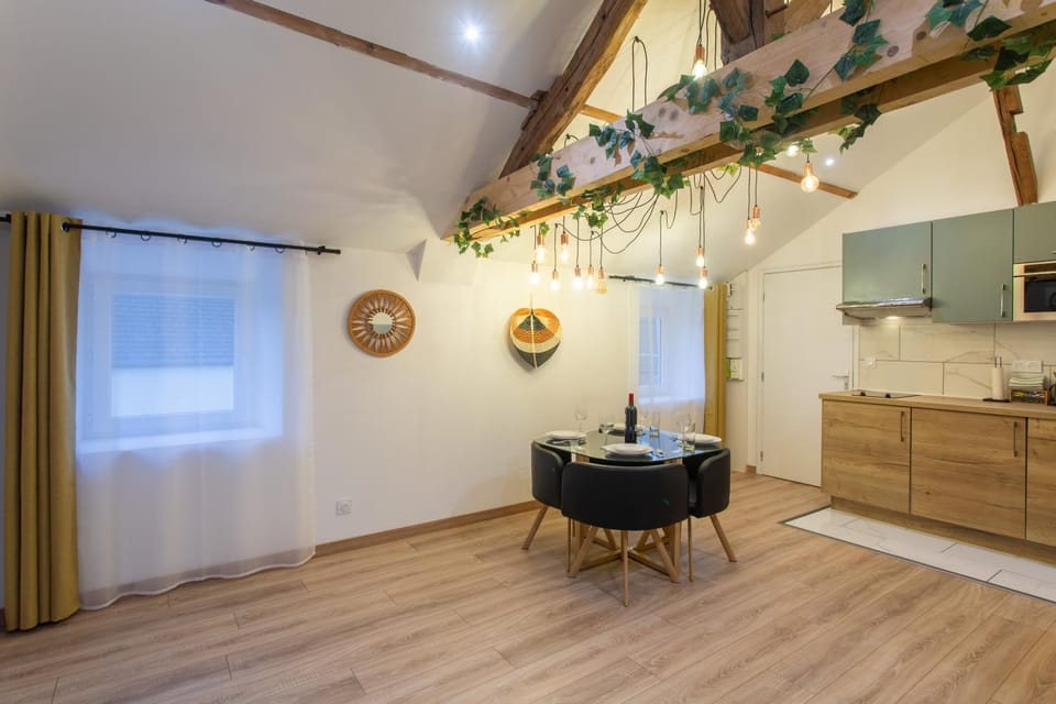 Kitchen or kitchenette, Dining area, stove