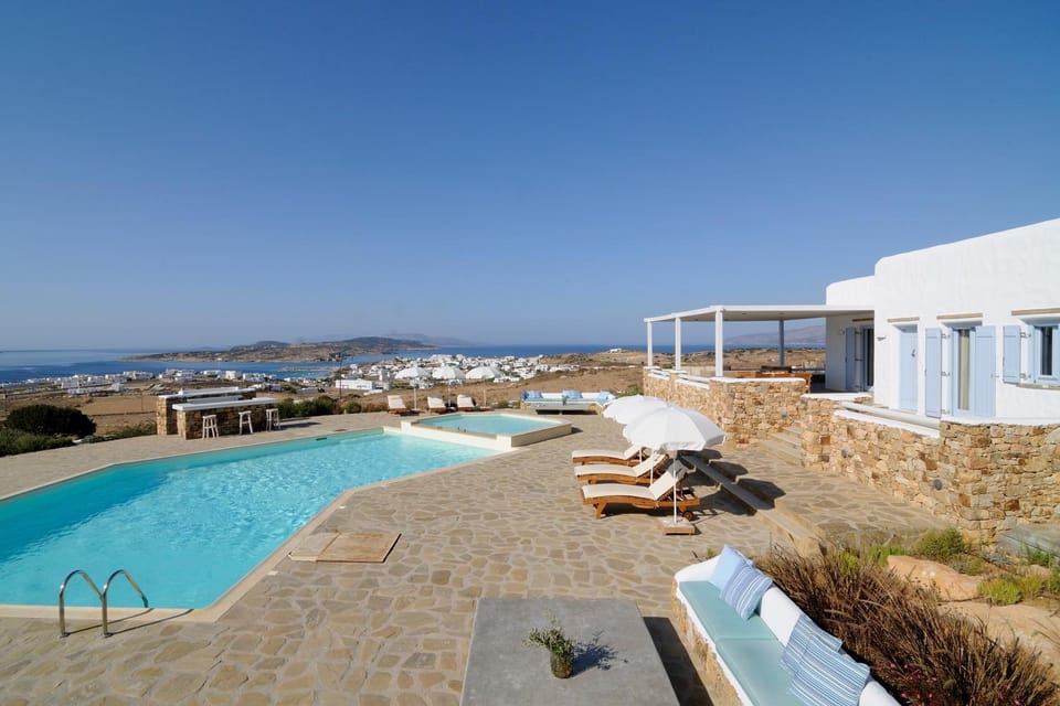 Property building, Living room, Swimming pool