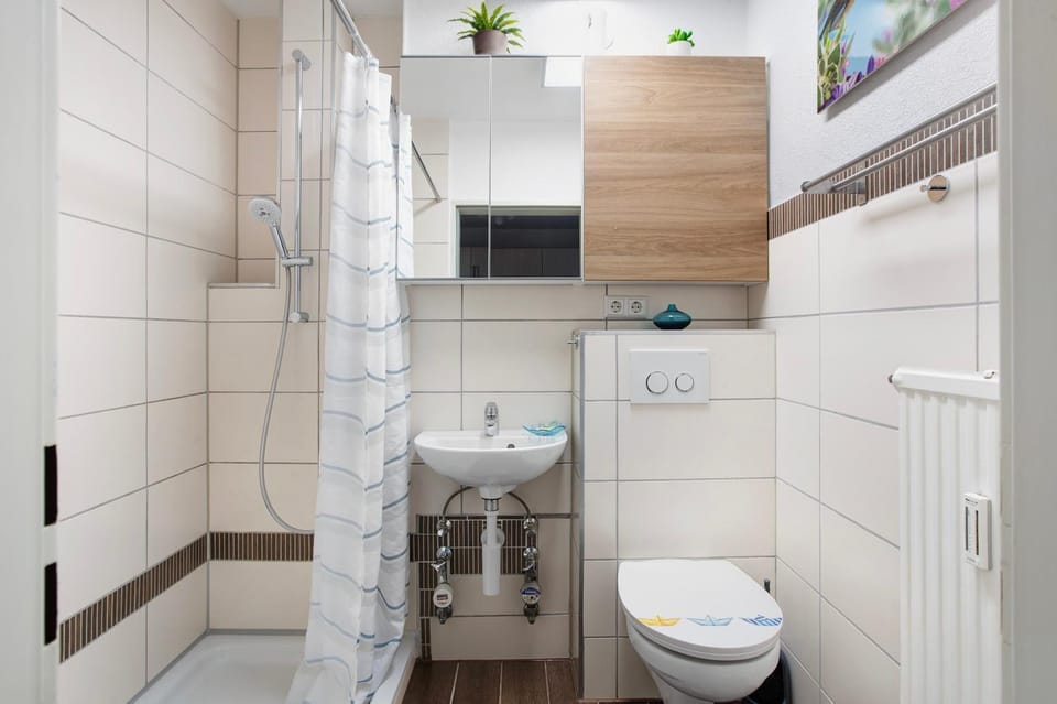 Bathroom, Living room