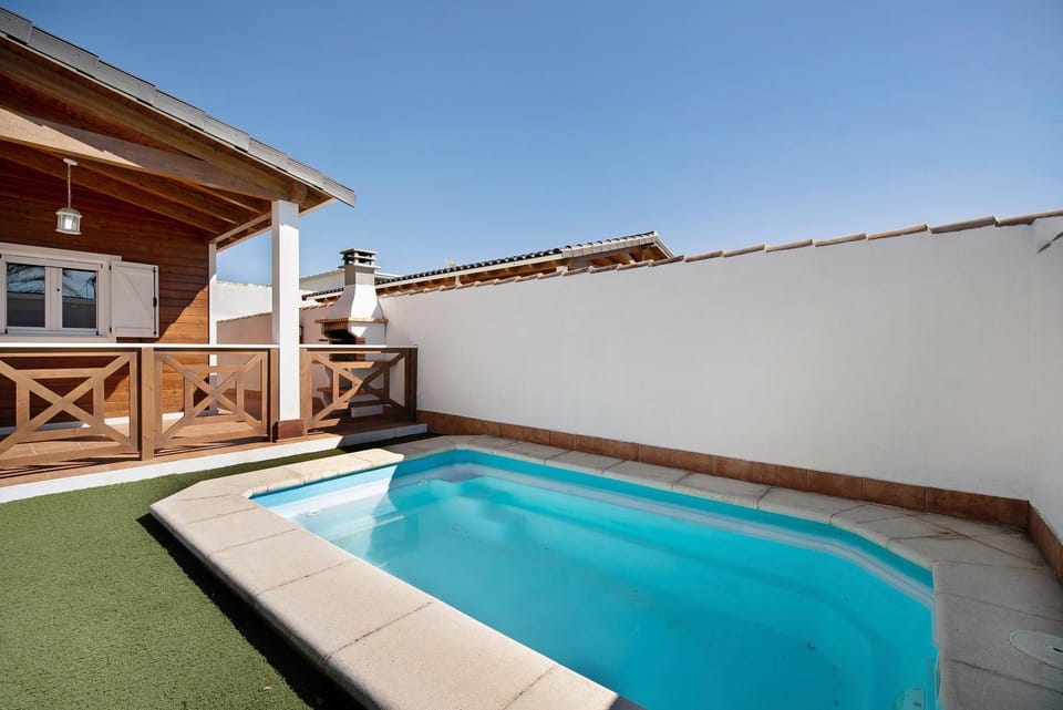 Property building, Living room, Swimming pool
