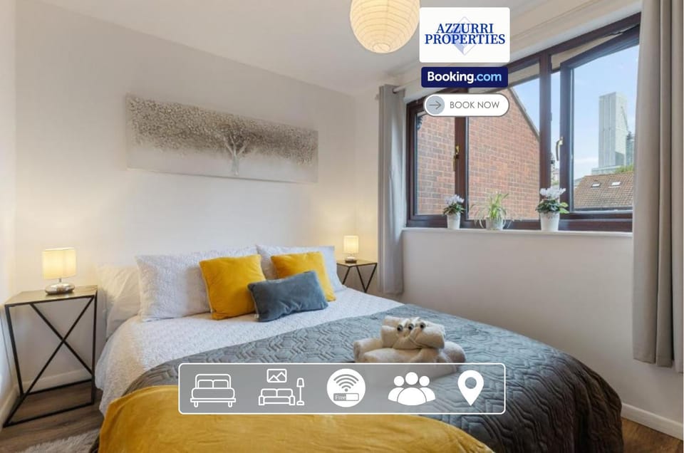 Bed, Bedroom, Text overlay