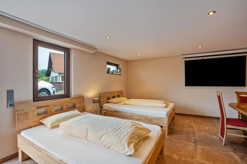 Property building, Living room, Bedroom