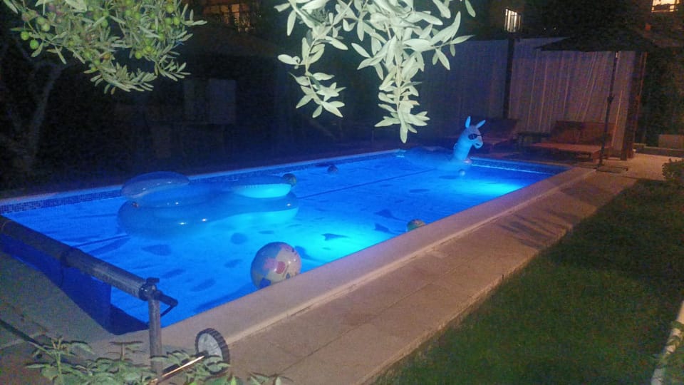 Night, Natural landscape, Pool view, Swimming pool