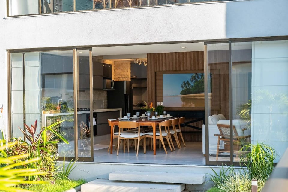 Property building, Patio, Facade/entrance, Day, View (from property/room), Balcony/Terrace, Living room, Seating area, Dining area