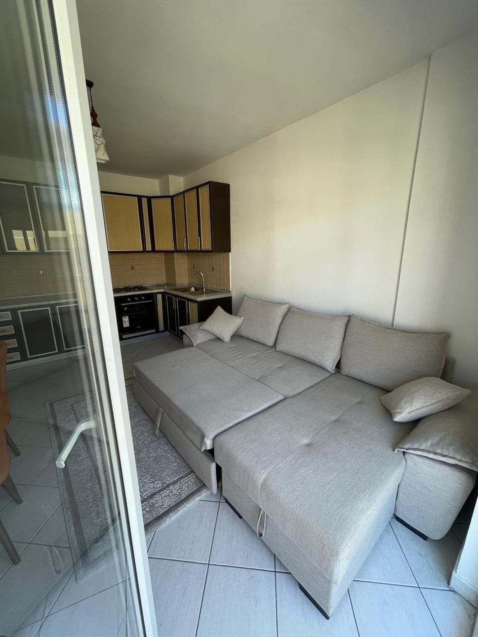 Bed, Living room, Seating area