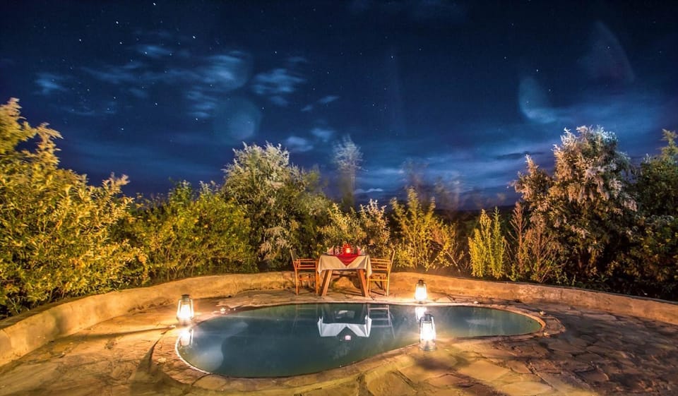 Night, Swimming pool