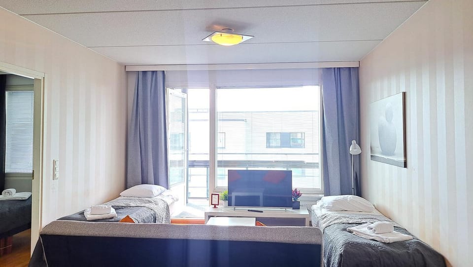 Bed, Living room, Seating area