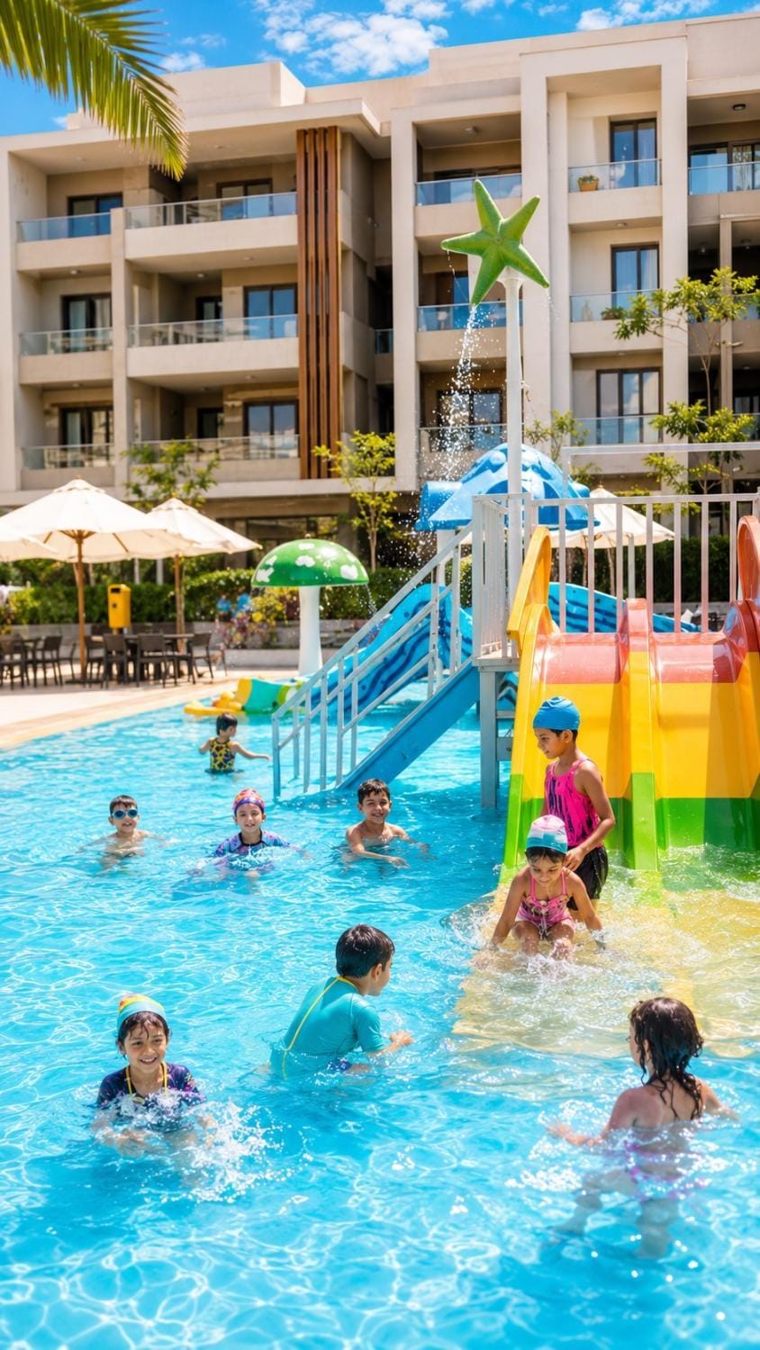 Children play ground, Swimming pool, children