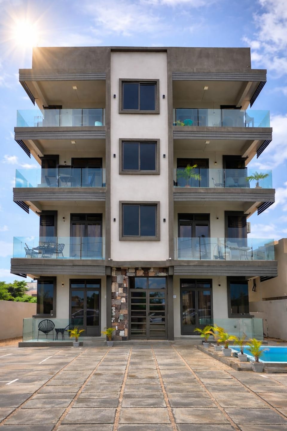 Property building, Swimming pool, Parking