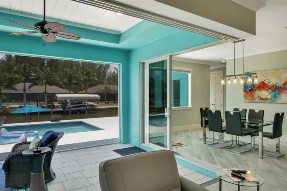 3 Bedroom Home on a Canal with a Heated Pool House in South Gulf Cove