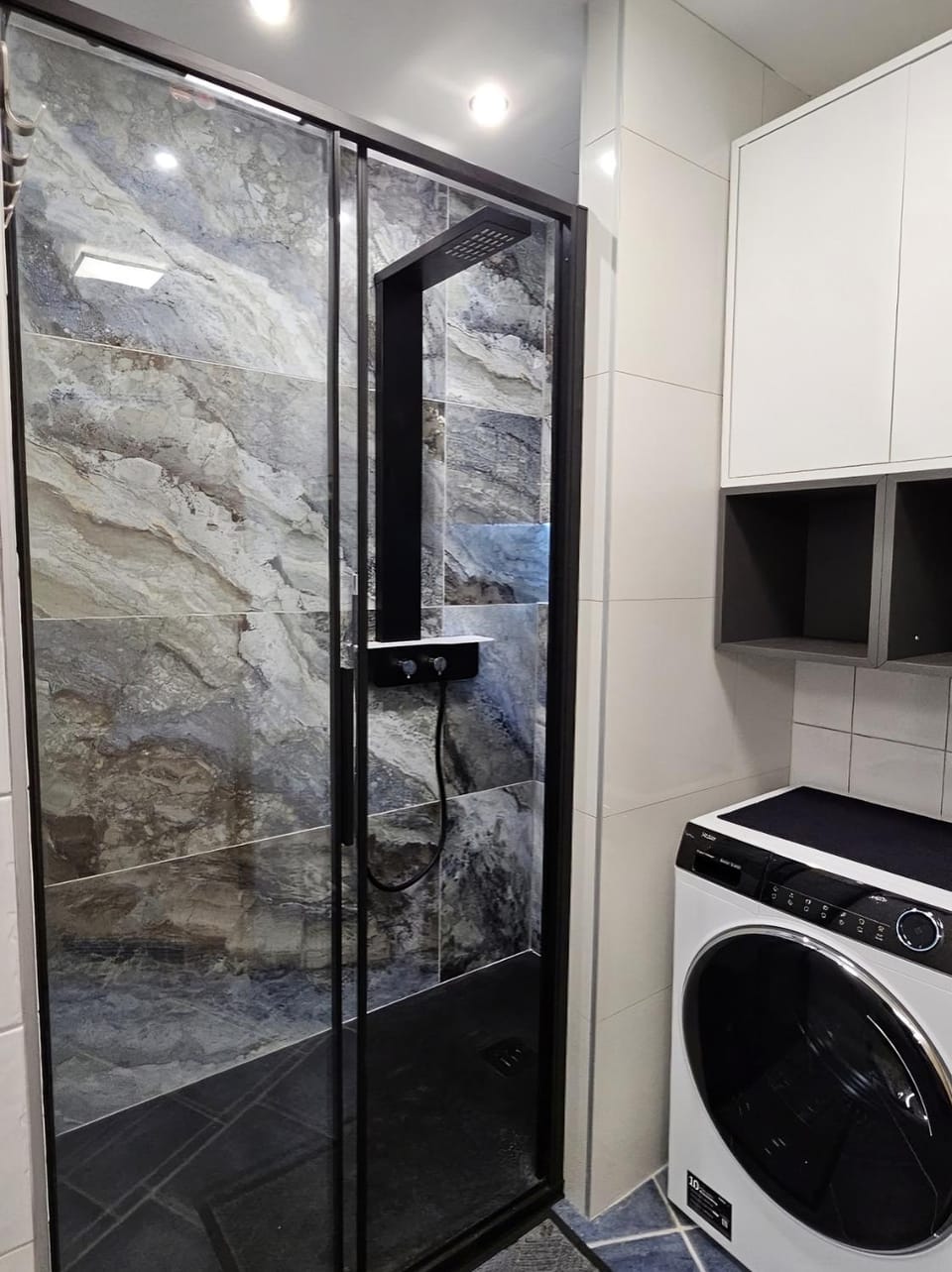 Shower, washing machine